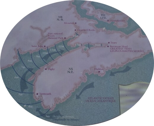 Karte der Bay of Fundy